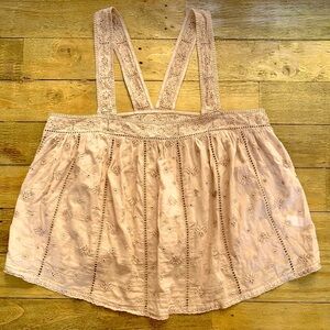 Unsubscribed Mauve Eyelet Cami Crop Tank Sleeveless Cotton Boho Casual Festival